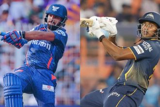 Nicholas Pooran left and Sai Sudharsan right.jpg