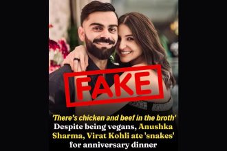 Claiming stating Virat Kohli and Anushka Sharma ate snakes despite being vegan is fake.jpg