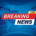 Breaking News With World Map Background. Vector