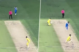 Nitish Kumar Reddy Throws Ball At Matt Renshaw.jpg