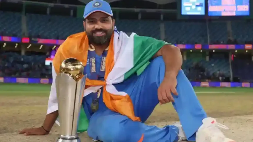 Rohit Sharma Posing With Icc Champions Trophy 2025.jpg