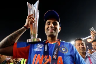 Suryakumar Yadav With T20 World Cuptrophy 1.jpg